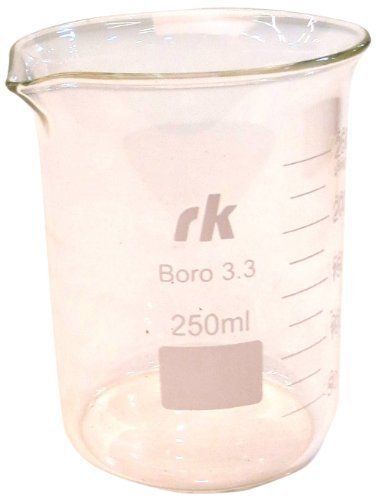 NEW ETA hand2mind  Beakers  Borosilicate Glass  250ml  Set of 12  (71027)