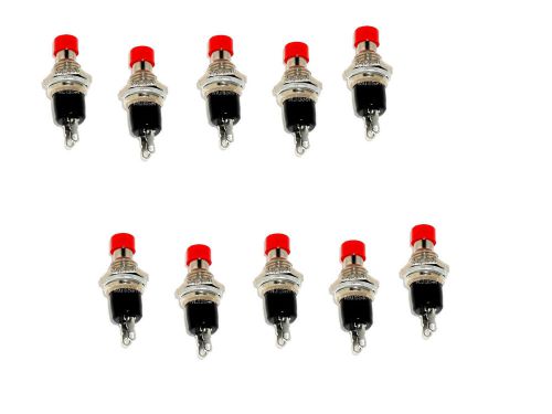 Lot of Ten PushButton Switches SPST Momentary N.O. (Normally OFF)