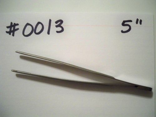 #0013 5&#034; Dressing Forceps  Tweezers NEW STAINLESS STEEL, rounded tips Dental Vet