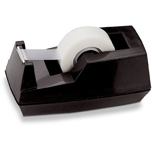 Officemate Desk Top Tape Dispenser Squared Look, 1-Inch Core, Black ( 96691)