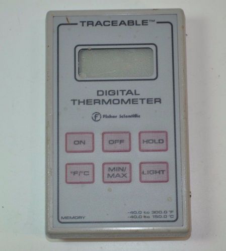 Fisher scientific traceable digital thermometer -40 to 300 degrees f / -40-150 c for sale