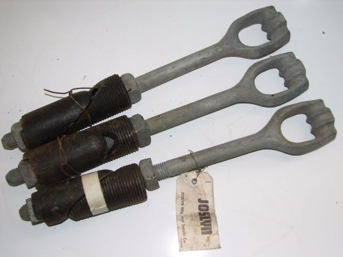 Pole tower guy wire rock anchors  by joslyn  lot of 3 ground attachment nos for sale
