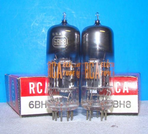 6BH8 NOS RCA radio amplifier electron vintage vacuum tubes 2 valves tested 6BH8