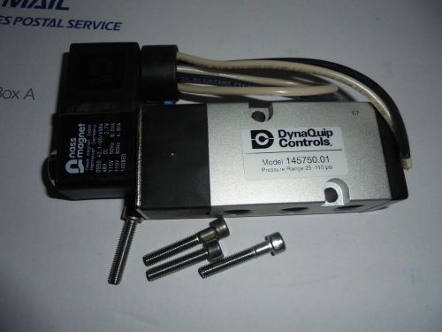 Nos dynaquip controls 145750.01 solenoid valve 25-110 psi 110vac 48vdc for sale