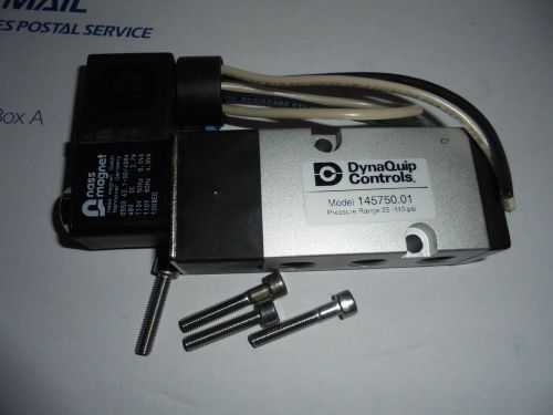 NOS DYNAQUIP CONTROLS 145750.01 SOLENOID VALVE 25-110 PSI 110VAC 48VDC