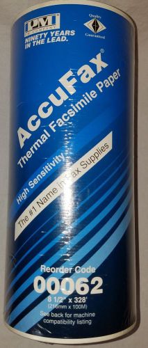 Accufax Thermal Facsimile Paper #00062 NEW (1) High Sensitivity 8 1/2 x 328