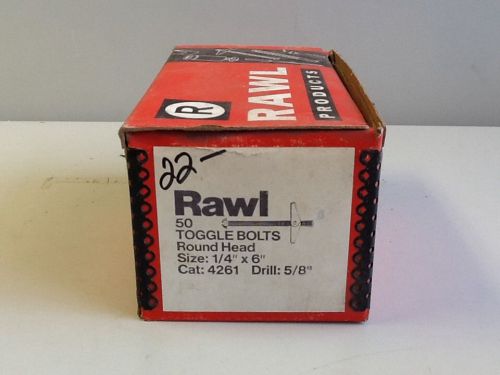 Rawl 1/4&#034; X 6&#034; Round Head Toggle Bolts, Box Of 50 (SKU#833/A105)