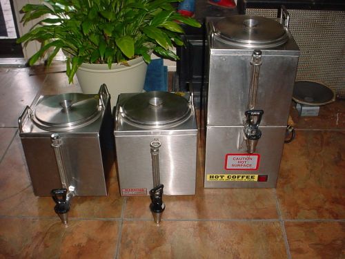 LOT OF 4 CURTIS GEM3/GEM5 SATELLITE COFFEE WARMER &amp; DISPENSER 1.5 GALLON