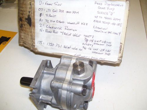 Parker log splitter pump do7ba2n175 - 6h.p.= 2500 psi for sale
