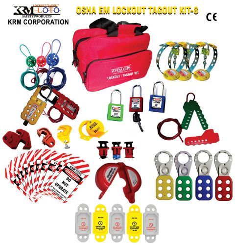 Osha em lockout tagout kit - 8 for sale