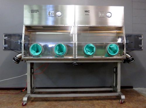Containment technologies mic dual 2 isolation chamber glovebox aseptic nuaire for sale