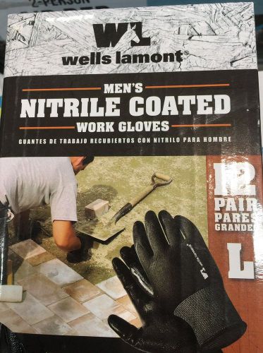 Wells Lamont Nitrile Coated Work Gloves 12 Pairs Large