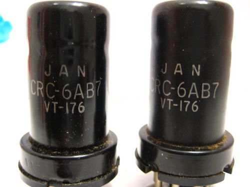 1 Pair Jan 6AB7 VT-176 RCA  vacuum tubes Hickok Tested Strong Guaranteed