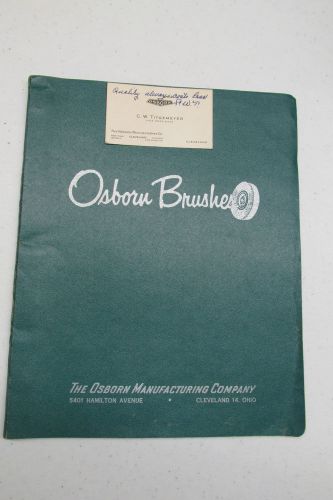 1955 CATALOG FOR THE OSBORN BRUSHES 84 PAGES