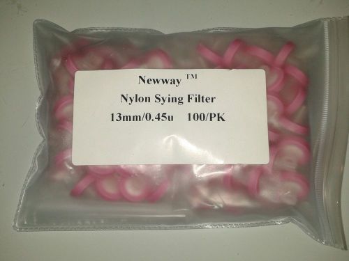 Nylon66 syringe filter 13mm/0.45u ,  100/pk, hplc, ly-1001 for sale