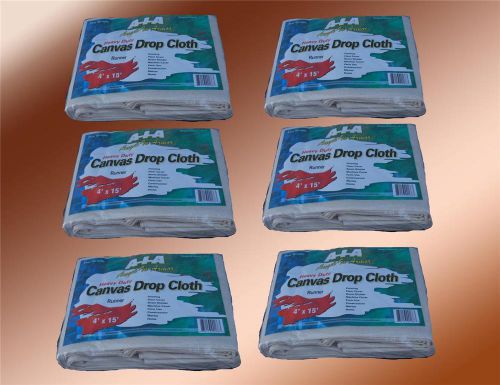 Canvas Drop Cloths / 4 X 15  /10 oz./ Case of 6 / Pro