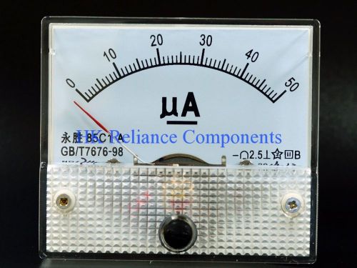 50uA DC DCM Current Panel Meter Analog 65x56mm 85C1
