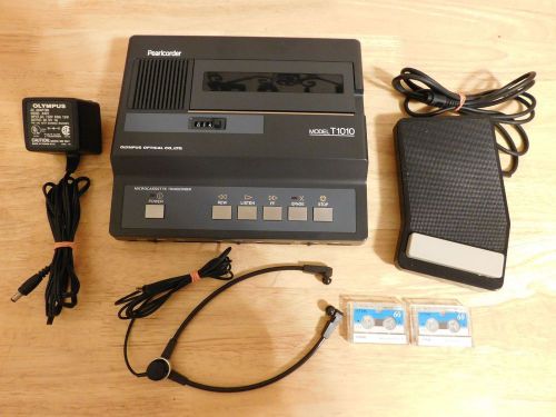 Clean &amp; Complete Olympus Pearlcorder T1010 Microcassette Transcriber Dictation