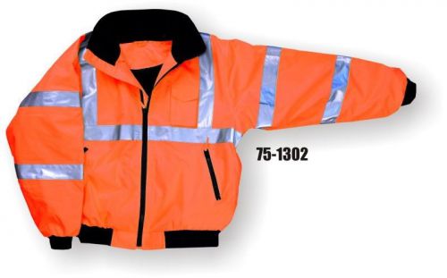 Majestic 75-1302 high vis orange class 3 waterproof lined bomber jacket 2xl for sale