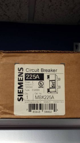 SIEMENS MBK225A 225 AMP CIRCUIT BREAKER   B20