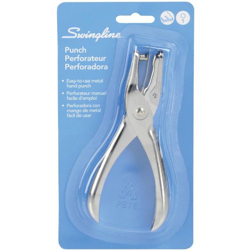 Swingline 1-Hole Punch, 1/4&#034; Holes, 5 Sheets (A7074005) New