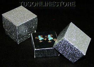Sparkly Silver Earring Boxes 10 Qty