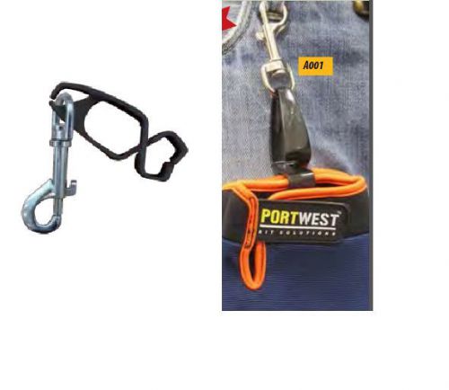 Glove clip (2 pack for $8) portwest tradesman work safety, black one size, ua001 for sale