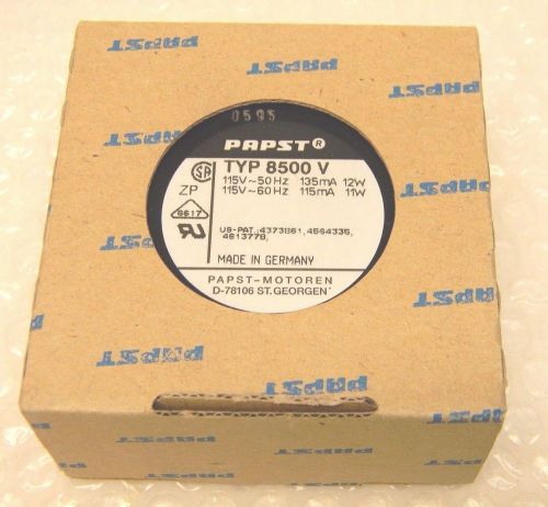 NEW PAPST-MOTOREN Typ 8500 V 115V-50Hz 12w Axial Fan Made in Germany