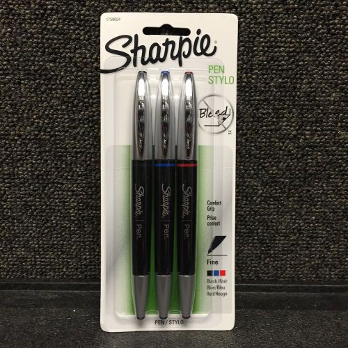 SHARPIE FINE POINT PENS 3-PACK ASSORTED COLORS  #1758054