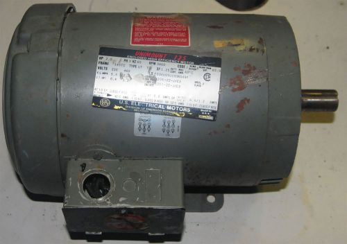 US Motors F038U Unimount 125 AC Motor 2HP 3Phase 208-230/460V 3450 RPM 145TC