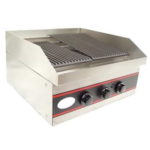L&amp;j gcb72, 72-inch six burner countertop gas charbroiler, nsf for sale