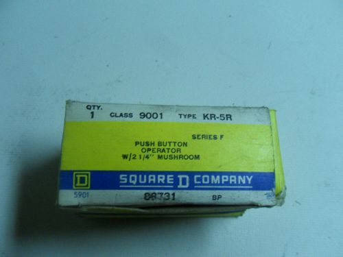 (N2-2) 1 NEW SQUARE D 9001-KR-5R RED PUSH BUTTON