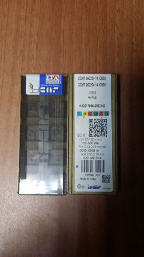 10 inserts CCMT 060204-14  IC830  (CCMT 2-1-14) ISCAR