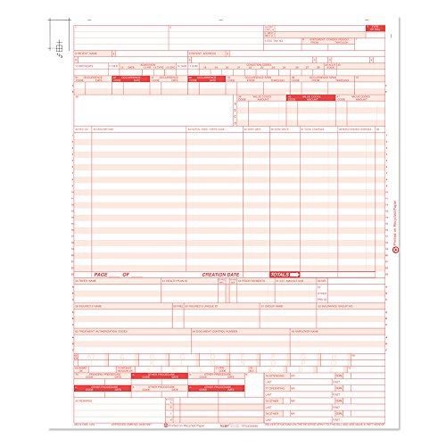Hcfa if040 1450 ub04 claim form, laser cut, white/red (pack of 2500) for sale