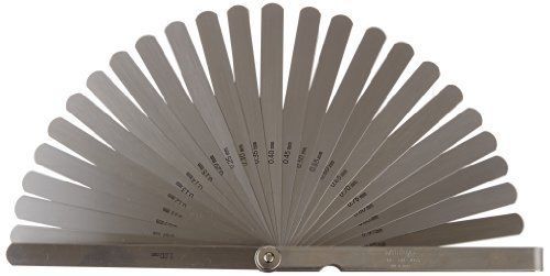 Mitutoyo 184-303S, Thickness Gage / Feeler Gage, 0.05mm to 1mm, 28 Leaves,