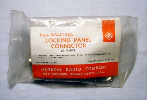 General Radio Type 874-PL58A Locking Panel Connector, NOS!