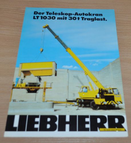 Liebherr LT 1030 30 t Crane Schuco Kran Brochure Prospekt