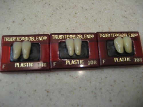 Dentsply Trubyte Bioblend Lower Anterior Mould F / 108 Dental Teeth