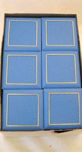 12 LOT Blue Plastic Square Jewelry Display Gift Boxes W/ Inserts
