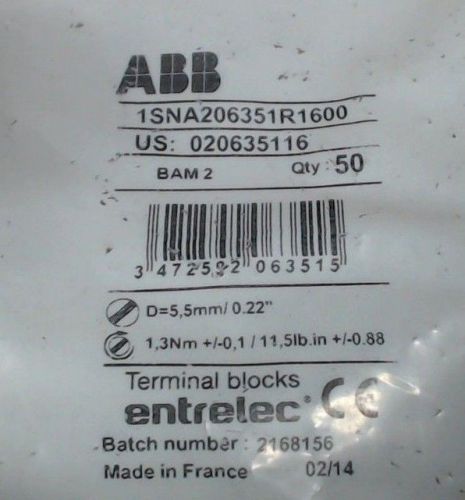 New lot of 40 ABB retainer blocks 1SNA206351R1600 - 60 day warranty