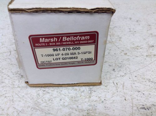 Bellofram 961-070-000  4-20 mA Input 3-15 psi Output 961070000 New