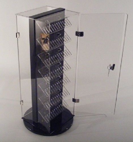 Two-Side Locking Body Jewelry Display 7x7.5&#034;x20&#034;H Holds up to 240pcs MADE IN USA