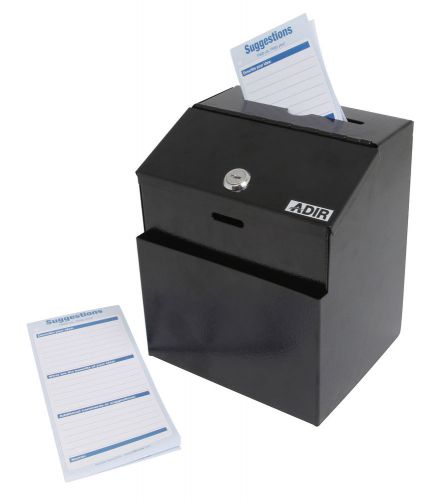 New adir corp. steel suggestion/ key drop box with locking top 7&#034;x6&#034;x8 1/2&#034; for sale