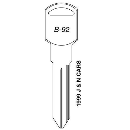 KEY BLANK,PH 93 FORD IGN 5/BG