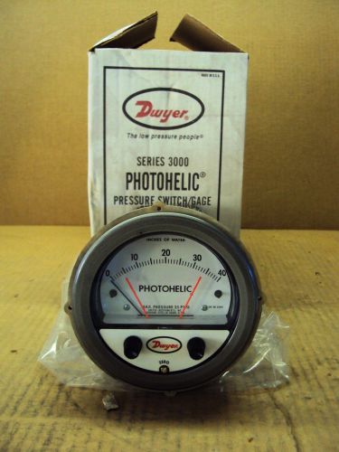 Dwyer series a3,000 photohelic pressure switch/gage, new for sale