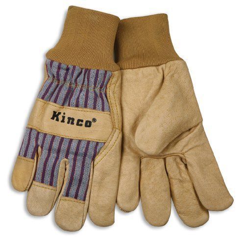 Kinco 1917 Unlined Grain Pigskin Leather Glove, Work, Large, Palomino Pack of 6