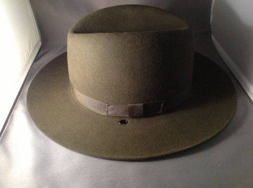 Beaver 3XXX Regular Sheriff Style Felt Hat NIB - Size 7.5 Authentic Forest Green