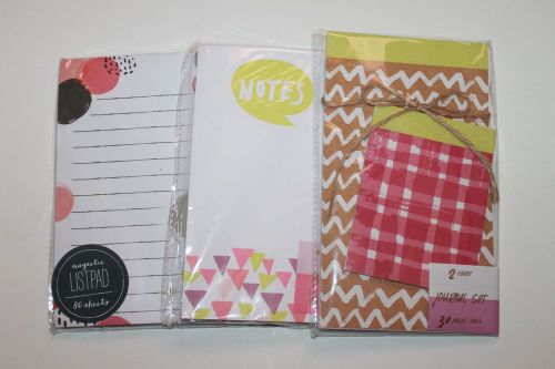 Target Dollar One Spot - 2pck Magnetic List Pad and 1 Journal Set - NIP!!