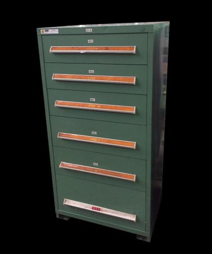 Stanley vidmar 6 drawer industrial tool cabinet 30&#034; x 27.5&#034; x 59&#034; (10 avail) for sale