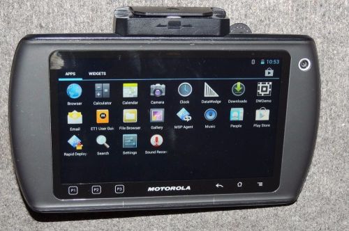 Motorola et1 enterprise tablet with hand strap, docking station, scanner scanmod for sale